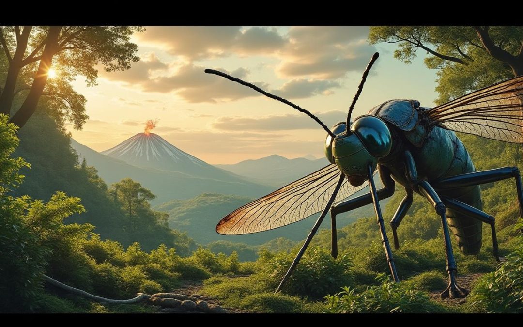 découverte des insectes géants du Mésozoïque : un monde préhistorique fascinant
