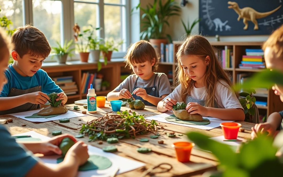 découvrez des activités manuelles dinosaures amusantes et créatives, parfaites pour stimuler l'imagination des enfants passionnés par ces créatures préhistoriques.