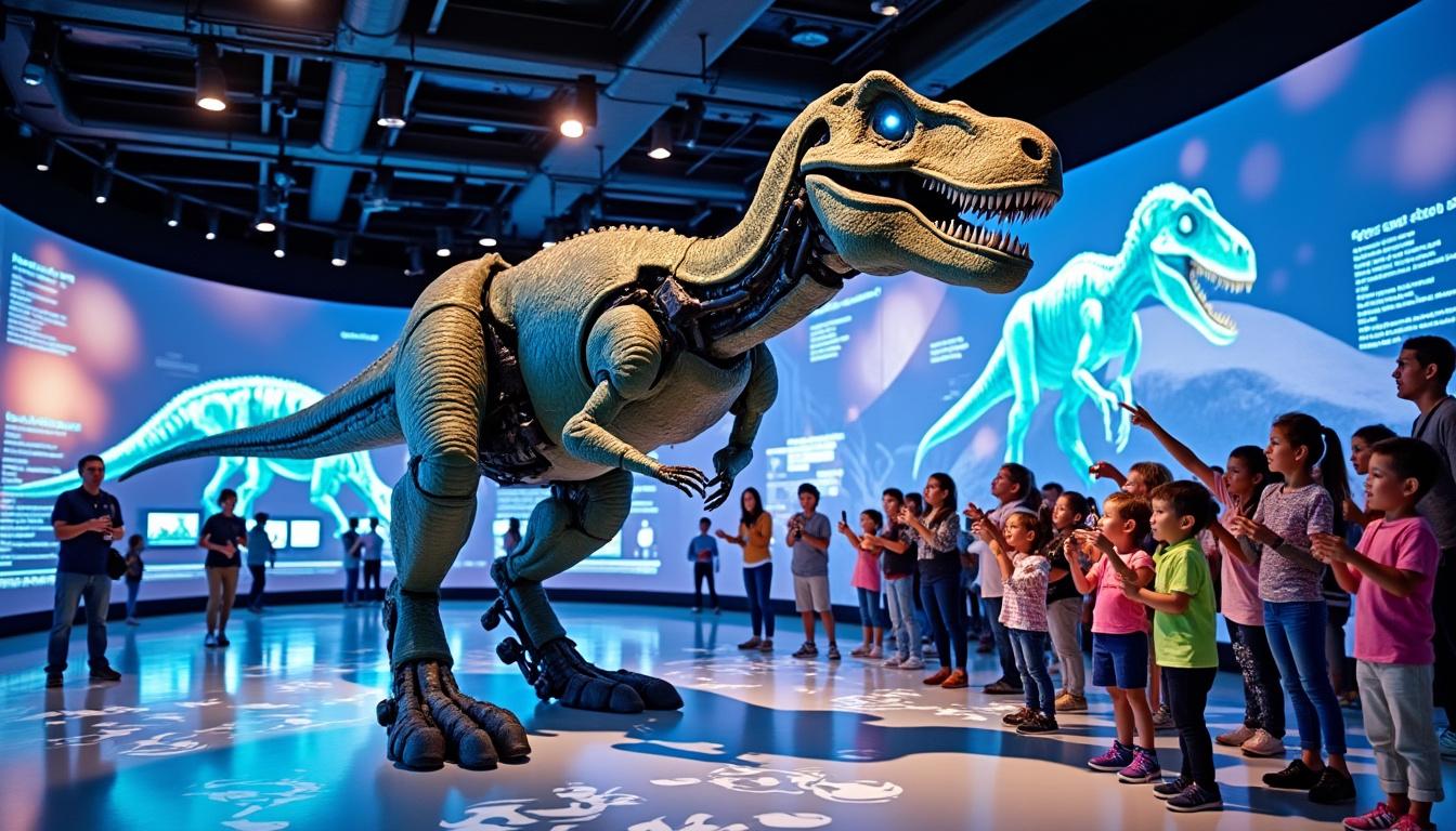 plongez dans l'avenir des musées interactifs en 2025 et explorez des expositions uniques avec des dinosaures robotisés animés pour une expérience éducative et ludique inoubliable.